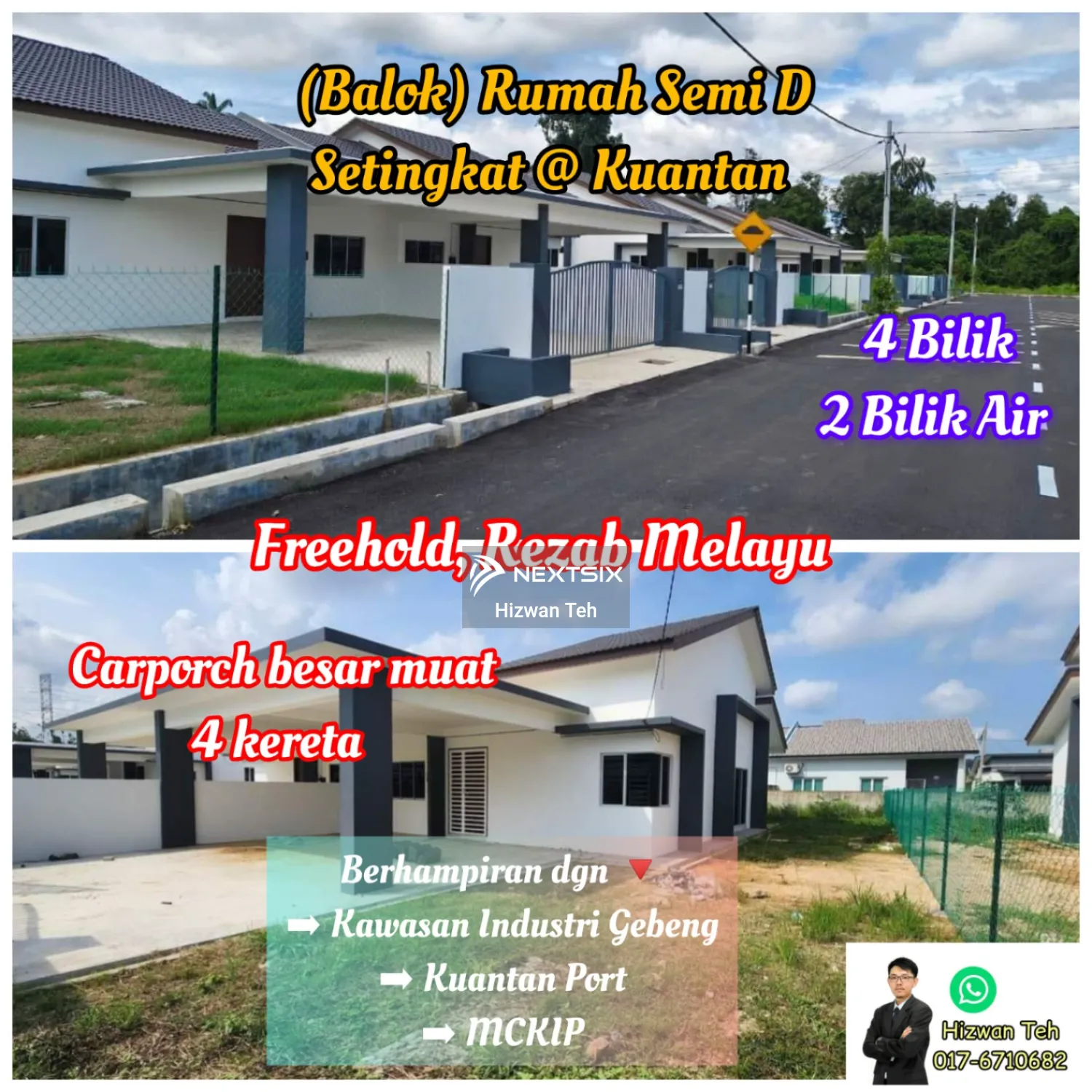 (Balok) Rumah Semi D Setingkat @ Kuantan