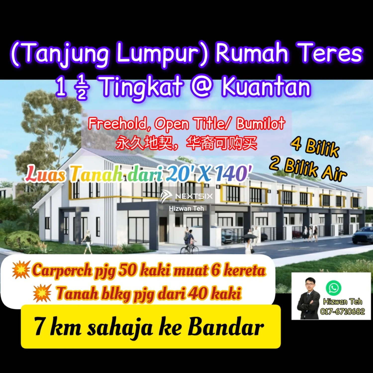 (Tanjung Lumpur) Rumah Teres 1 ½ Tingkat @ Kuantan