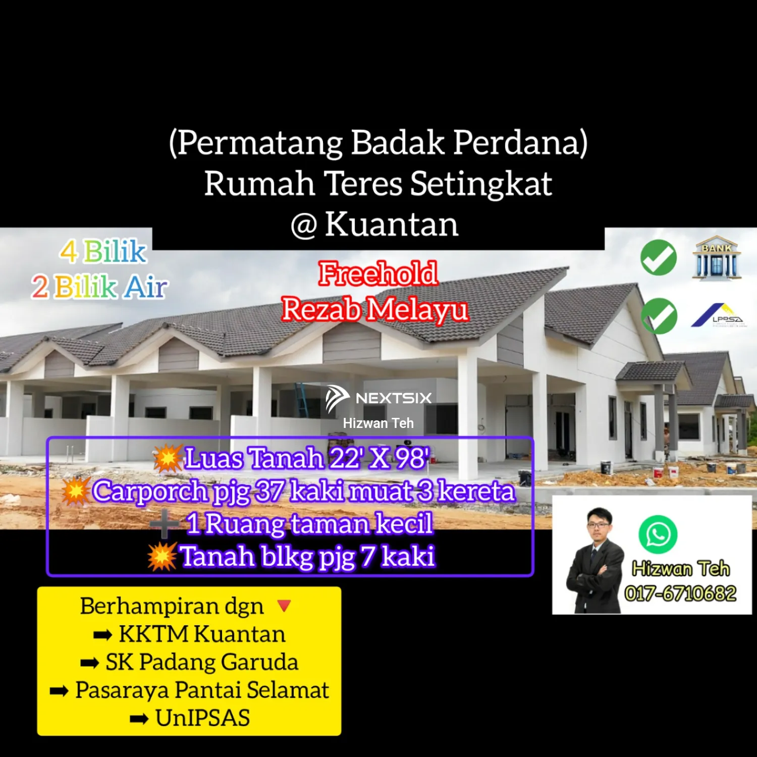(Permatang Badak Perdana) Rumah Teres Setingkat @ Kuantan