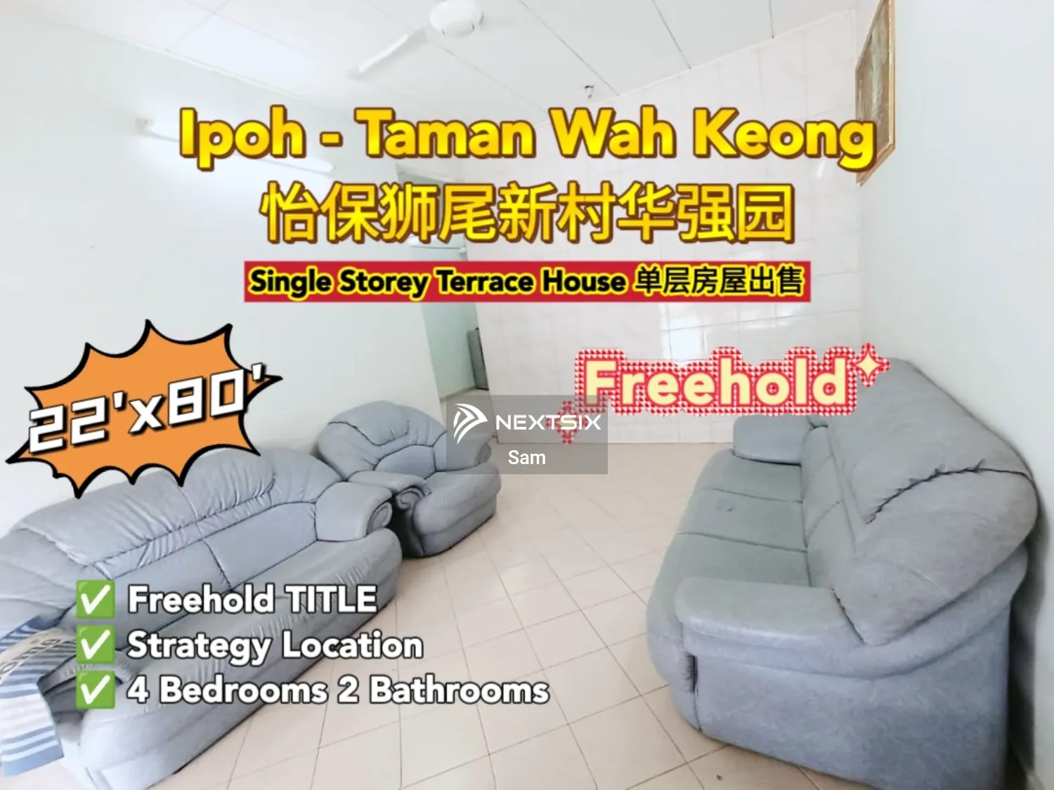 1-sty Terrace/Link House For Sale in Ipoh Perak