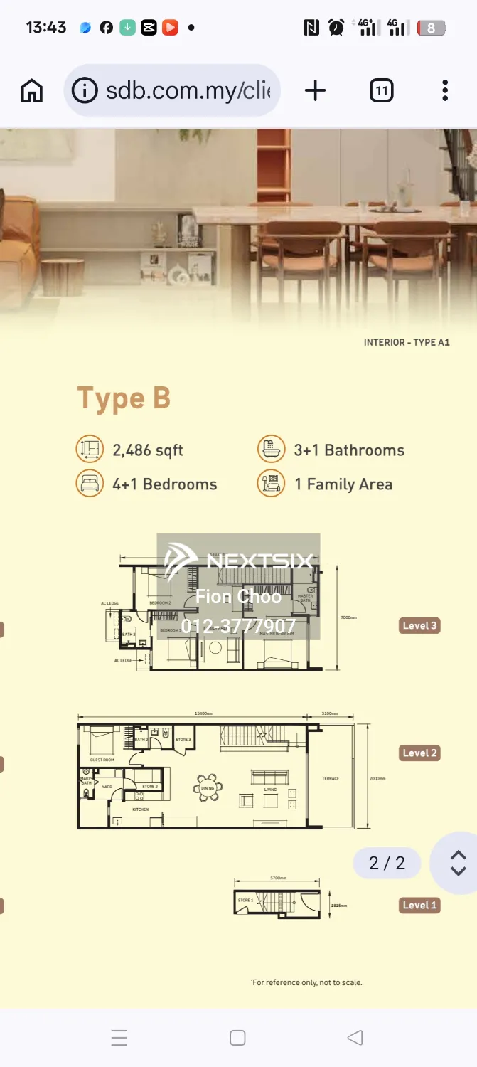 2-sty Terrace/Link House floor plan - Image 1