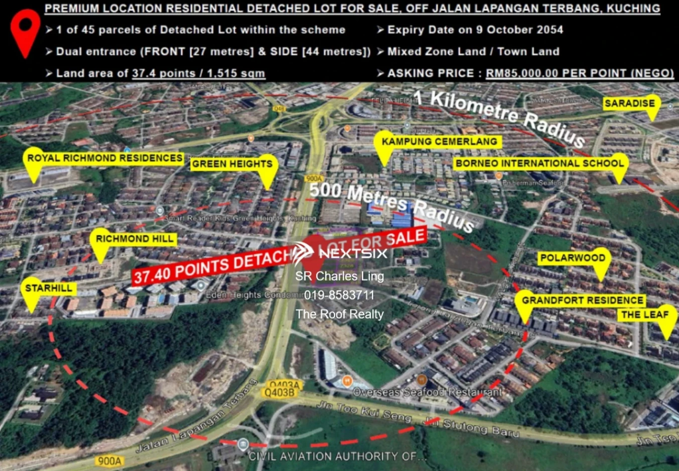 Bungalow Land For Sale in Kuching Sarawak