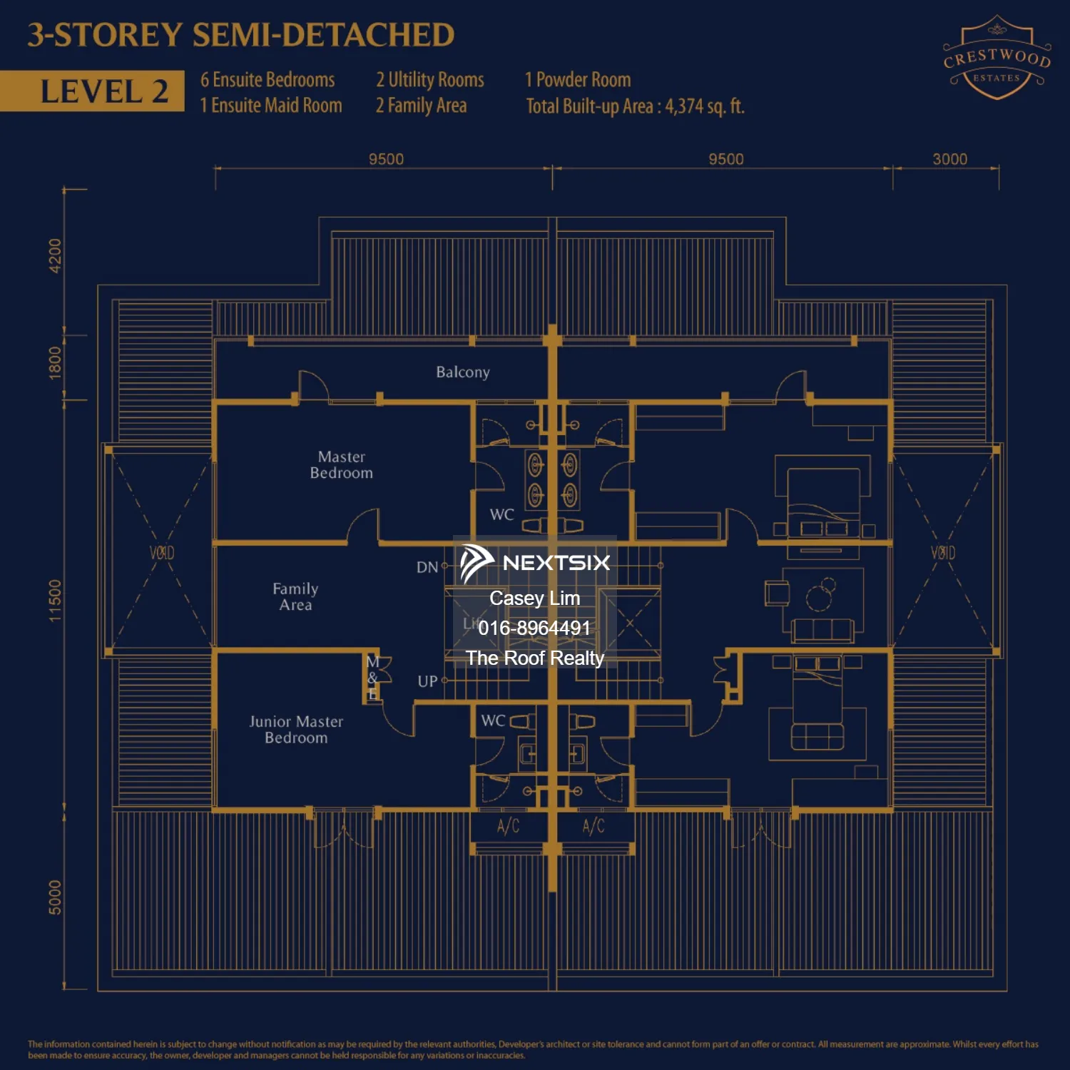 3 Storey Semi-detached Homes For Sale in Kuching Sarawak - Image 12
