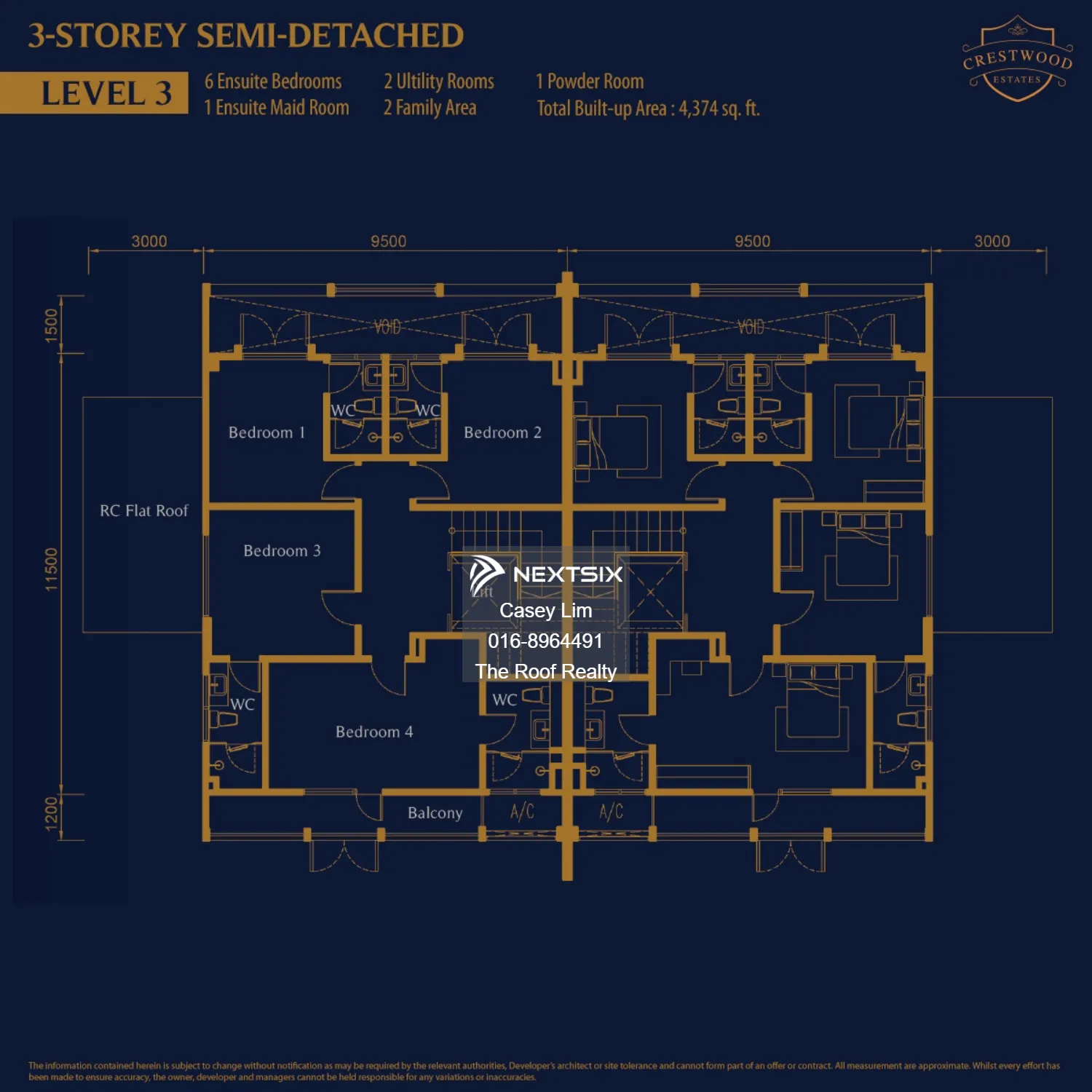 3 Storey Semi-detached Homes For Sale in Kuching Sarawak - Image 13