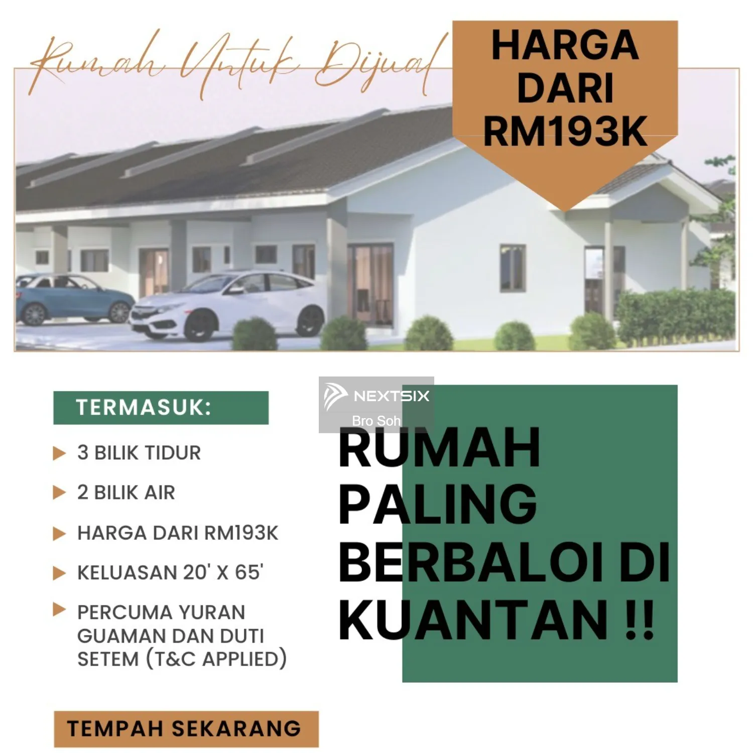 1-sty Terrace/Link House For Sale in Kuantan Pahang