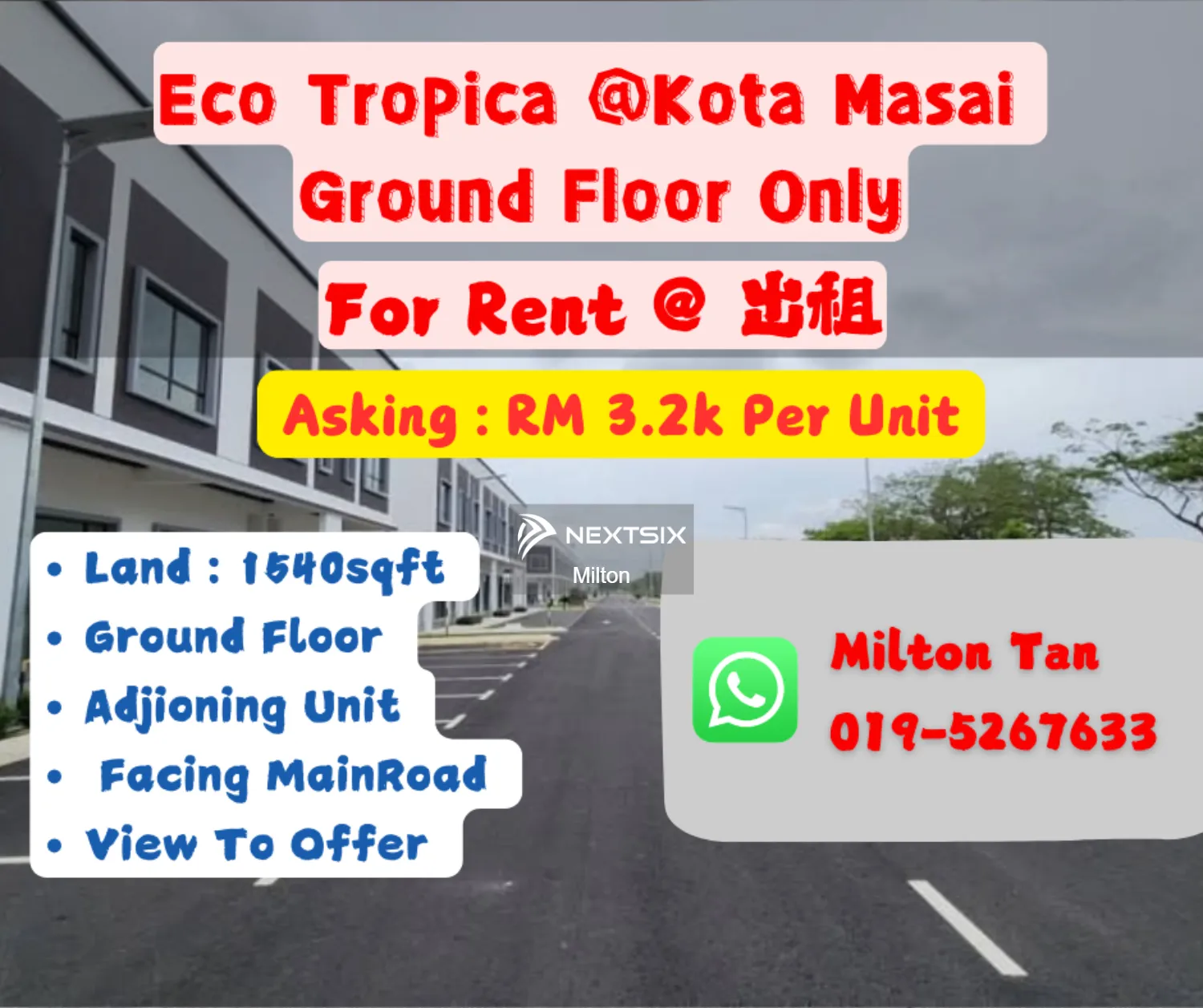 Shop For Rent in Pasir Gudang Johor