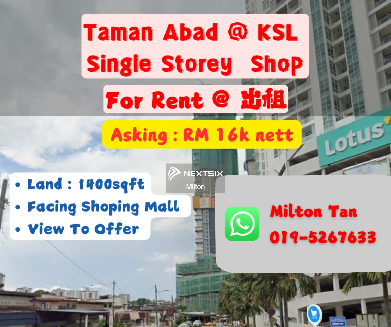 Shop For Rent in Johor Bahru Johor