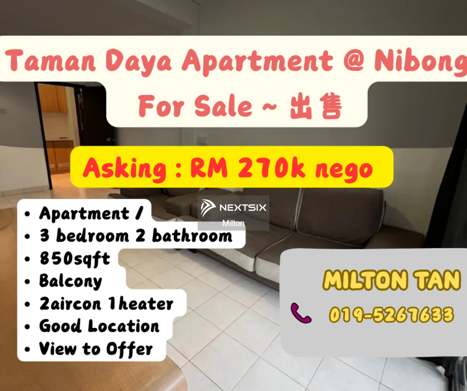 Flat For Sale in Tebrau Johor