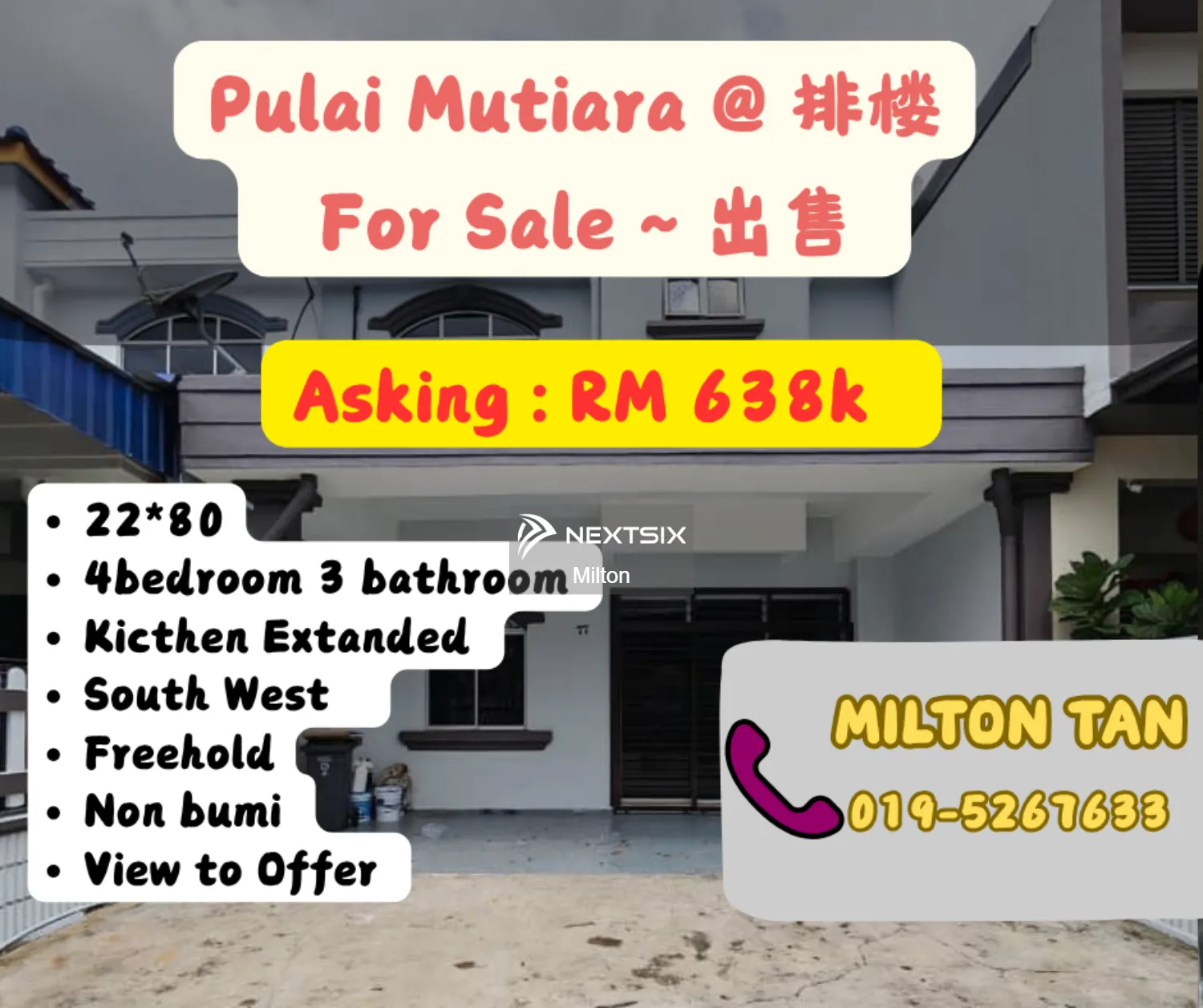 2-sty Terrace/Link House For Sale in Skudai Johor