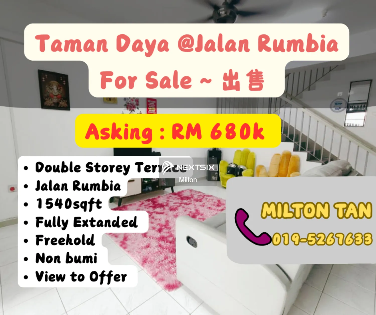2-sty Terrace/Link House For Sale in Johor Bahru Johor
