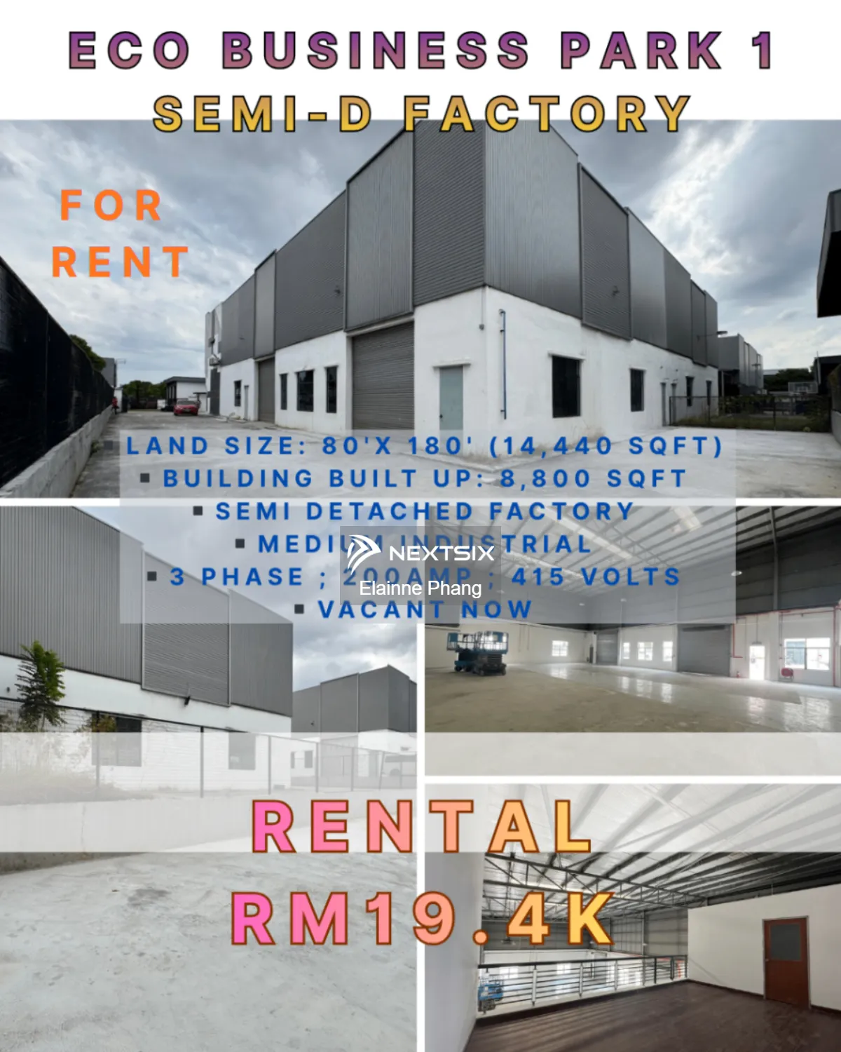 Semi-D Factory For Rent in Johor Bahru Johor