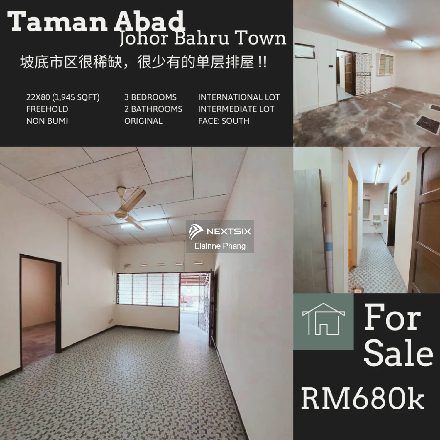 1-sty Terrace/Link House For Sale in Johor Bahru Johor