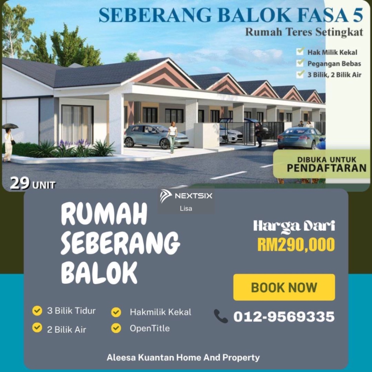 1-sty Terrace/Link House For Sale in Balok Pahang