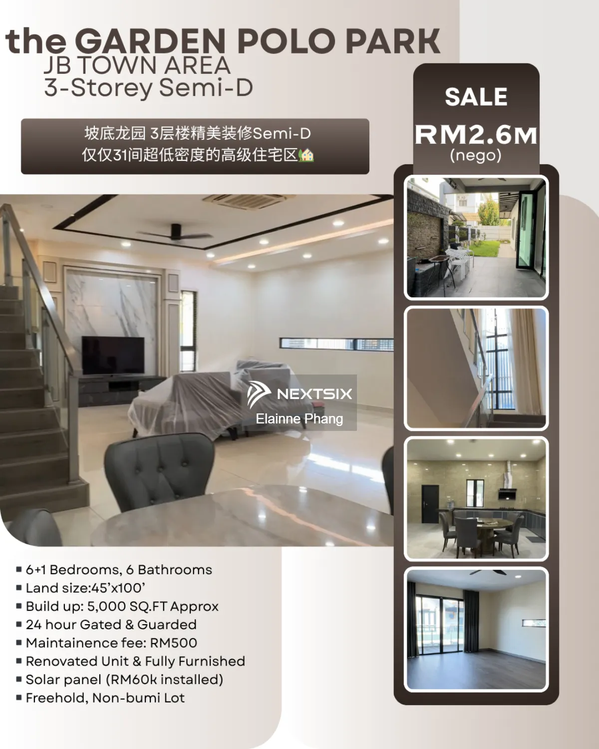 3 Storey Semi-detached Homes For Sale in Johor Bahru Johor
