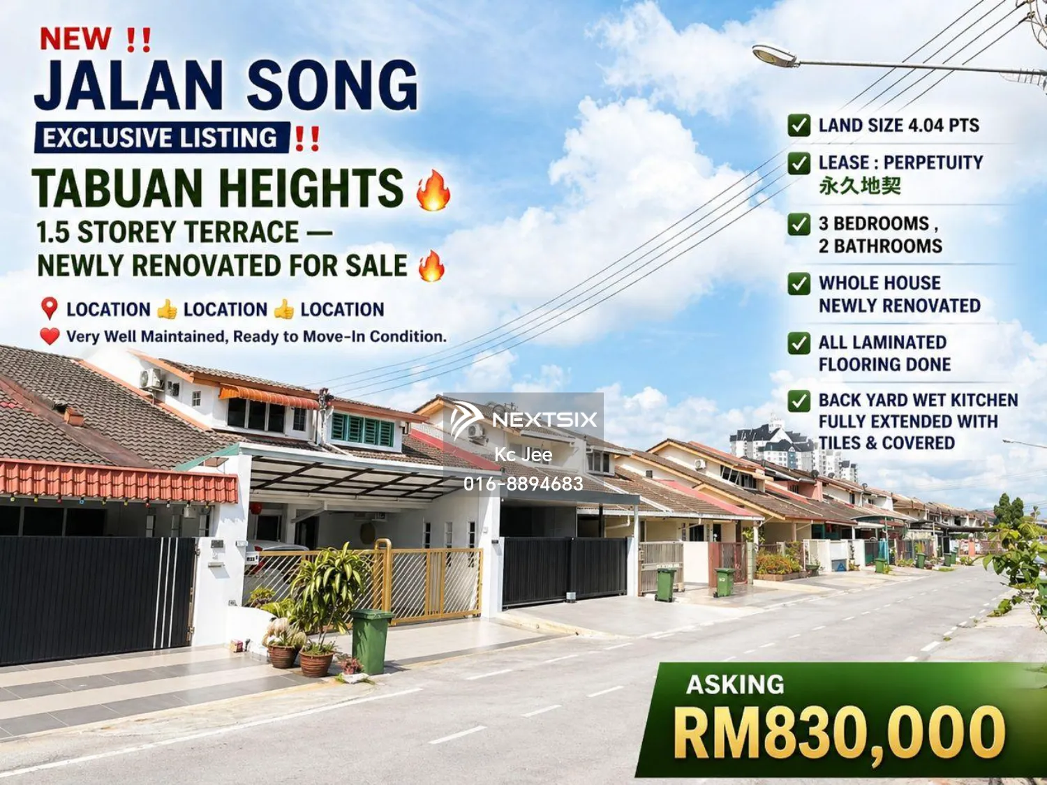 1.5-sty Terrace/Link House For Sale in Kuching Sarawak