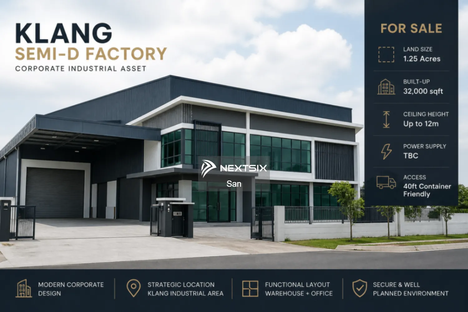Semi-D Factory For Sale in Kapar Selangor