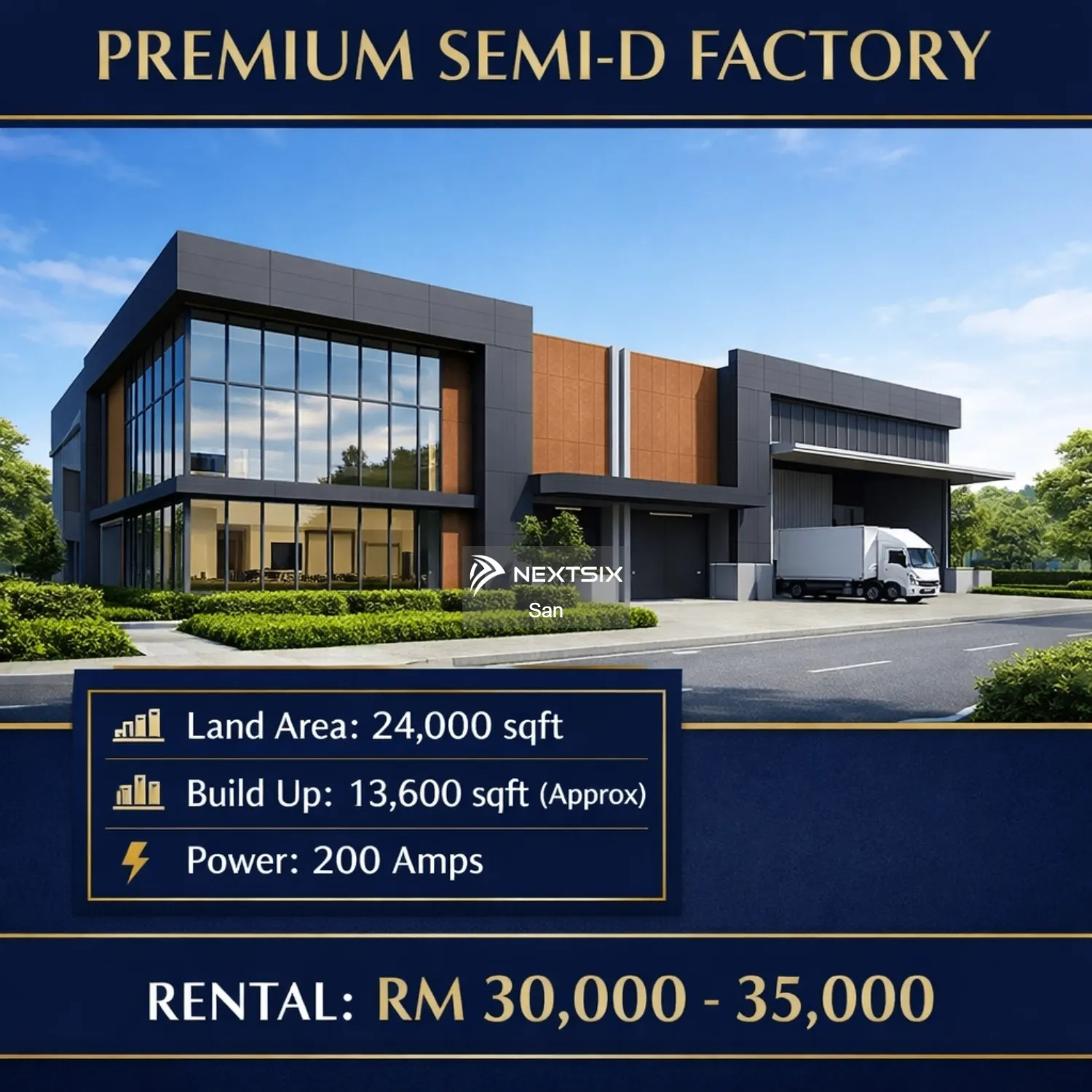 Semi-D Factory For Rent in Sungai Buloh Selangor