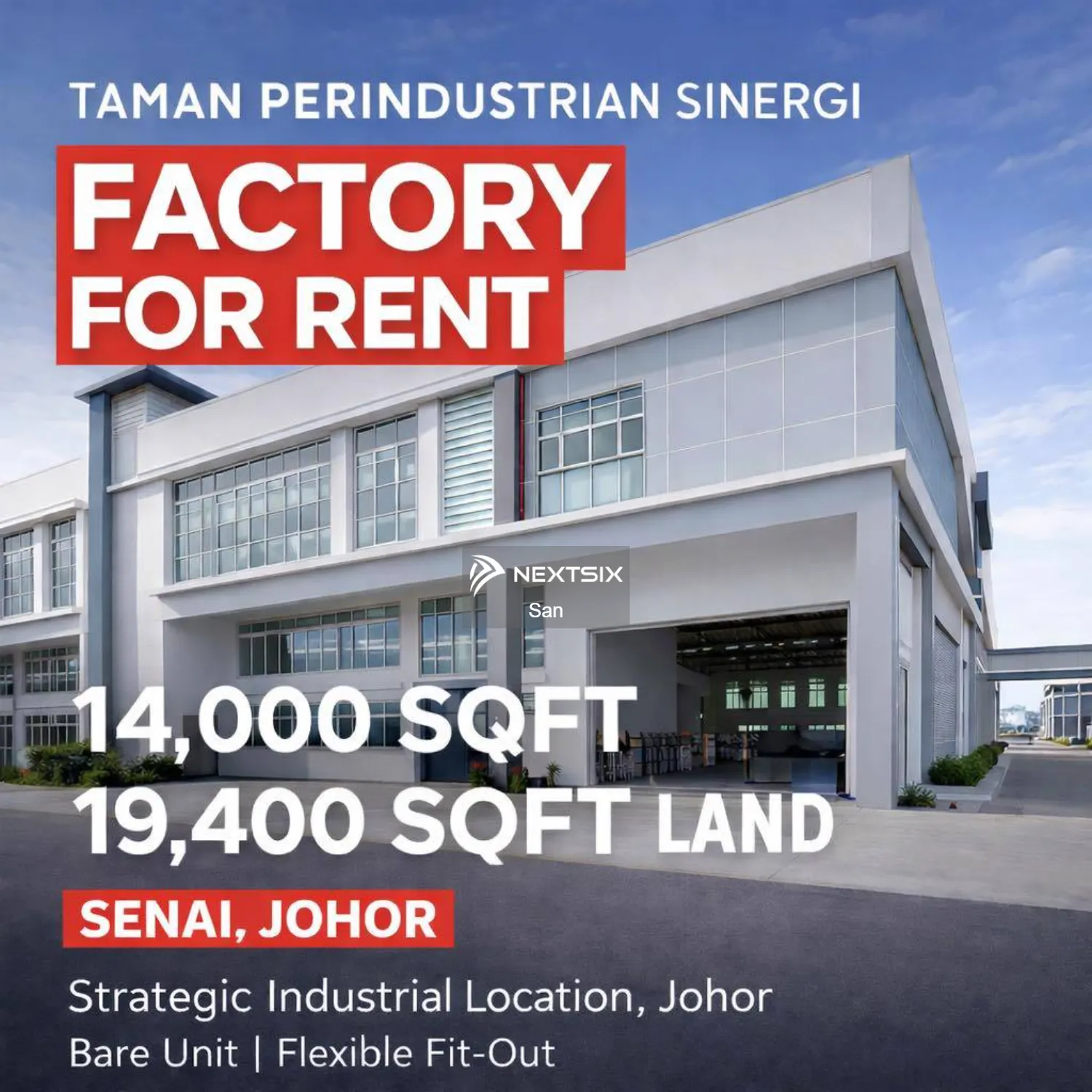 Semi-D Factory For Rent in Senai Johor