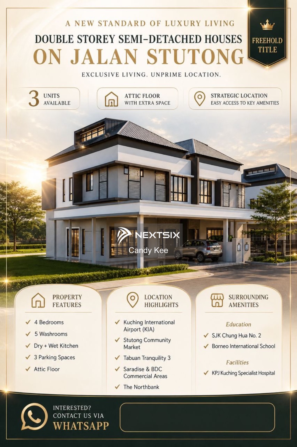 Semi-detached House For Sale in Kuching Sarawak
