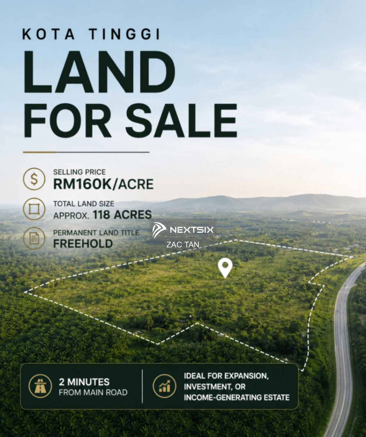 Agricultural Land For Sale in Kota Tinggi Johor