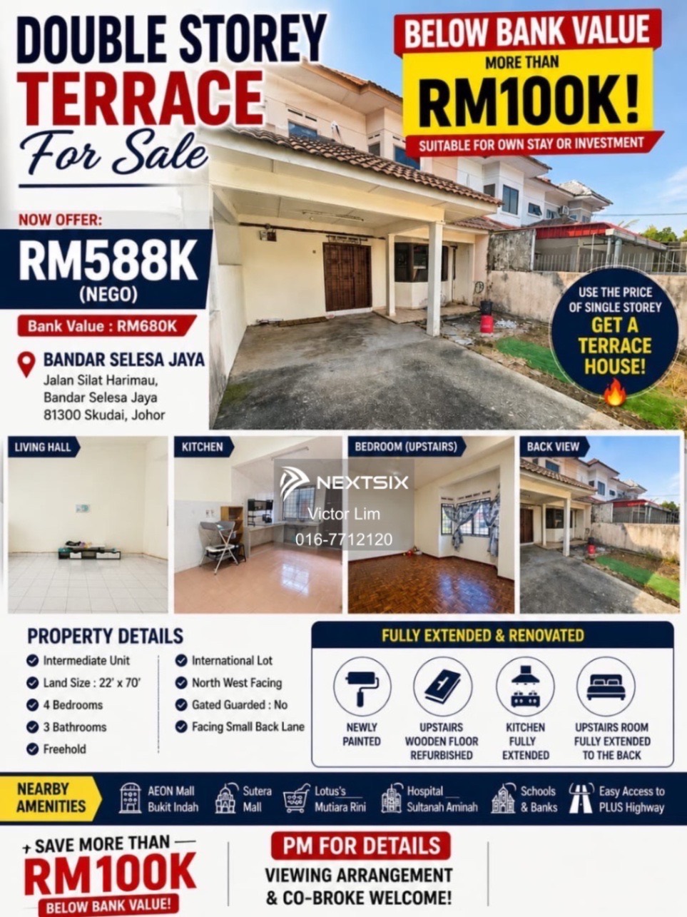 2-sty Terrace/Link House For Sale in Skudai Johor