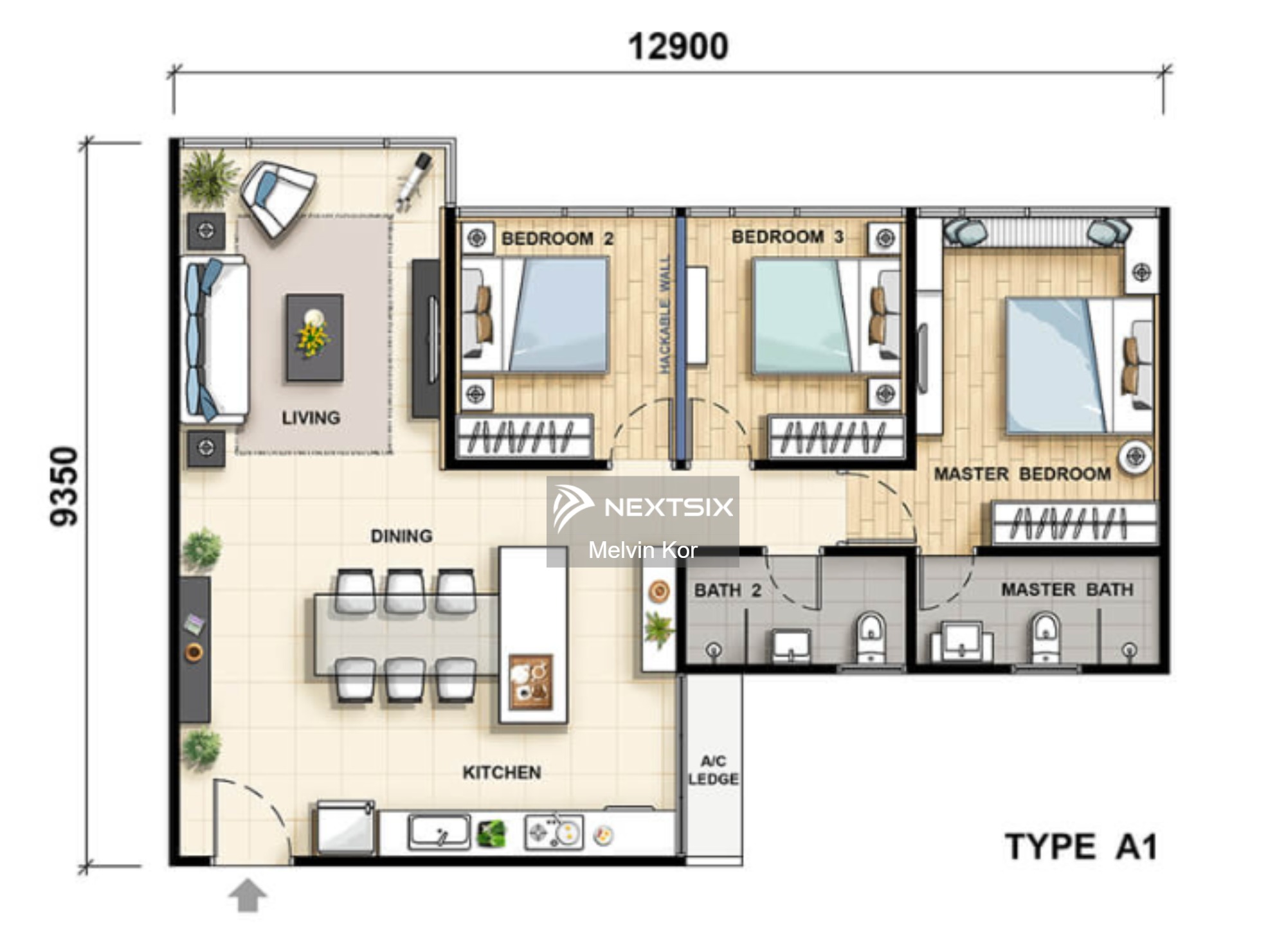 Condominium floor plan - Image 1