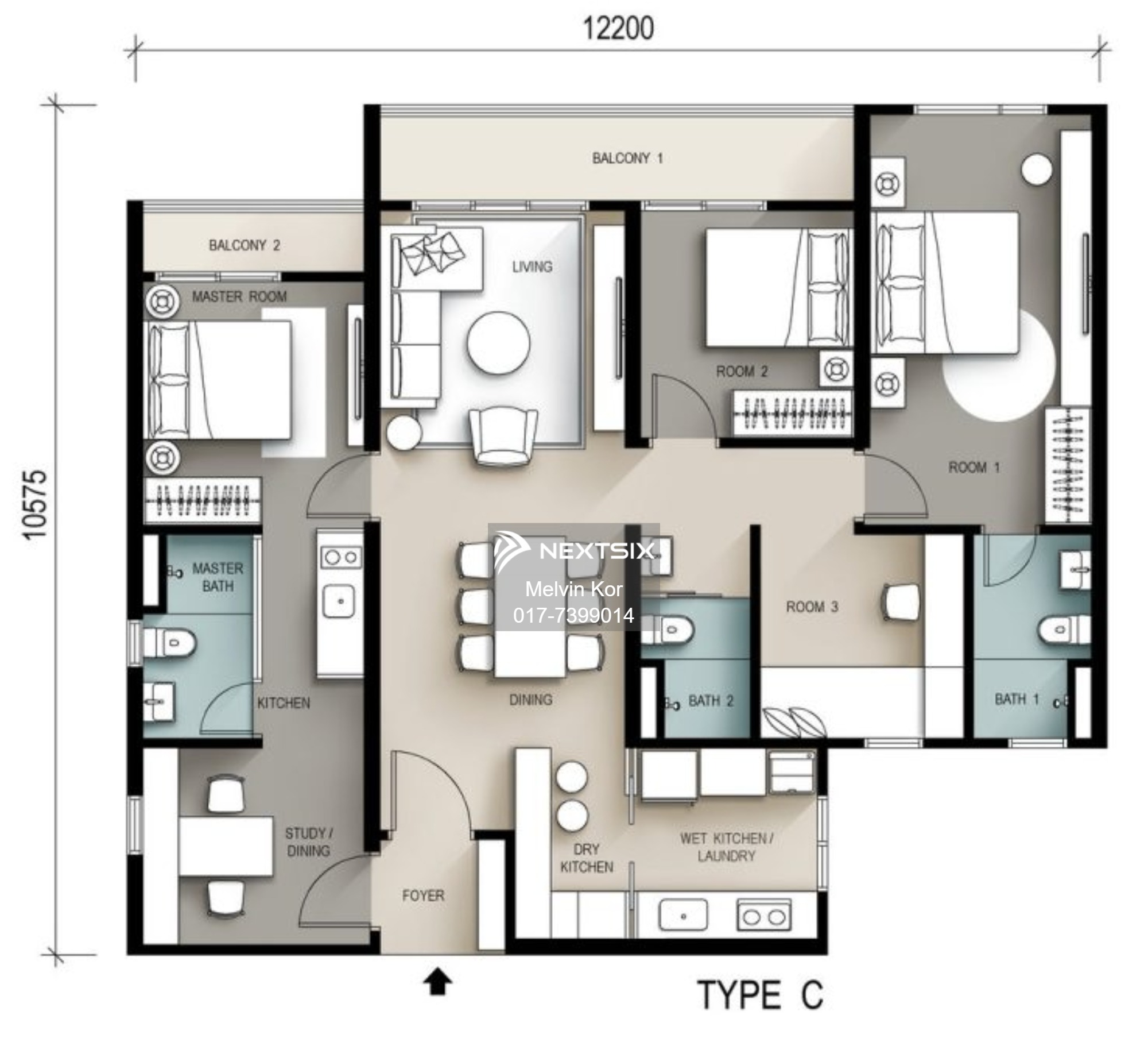 Condominium floor plan - Image 1