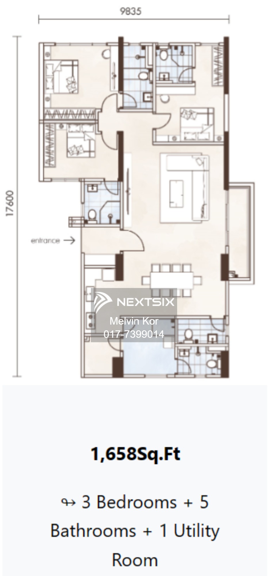 Condominium floor plan - Image 1