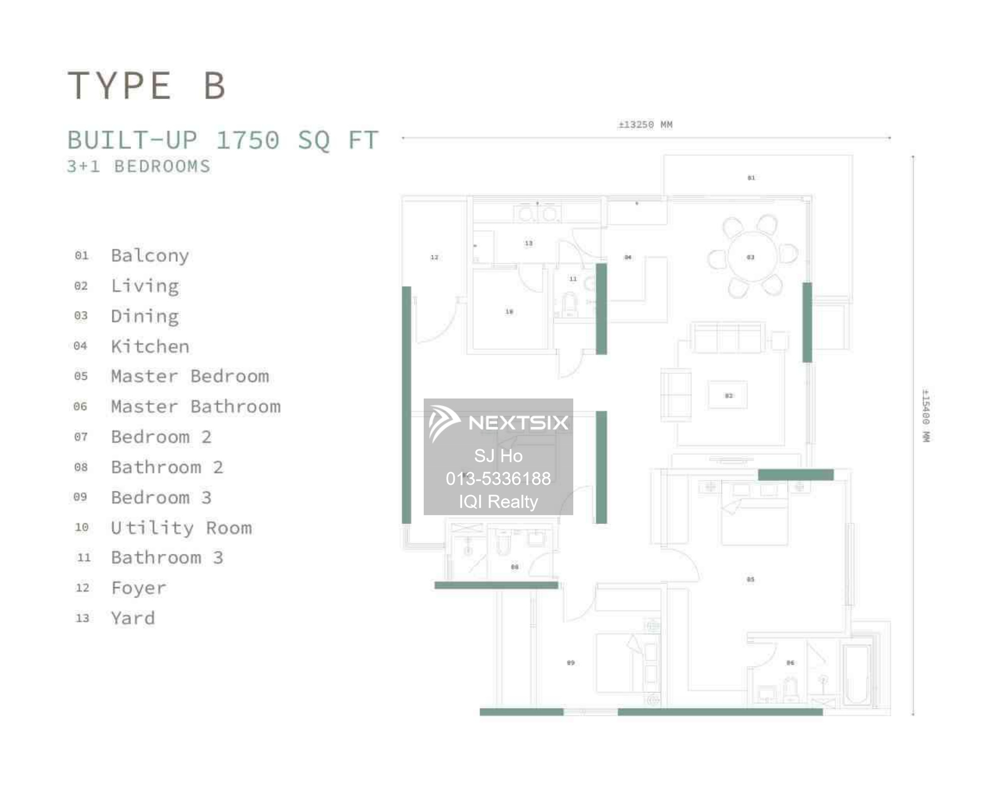 Condominium floor plan - Image 1