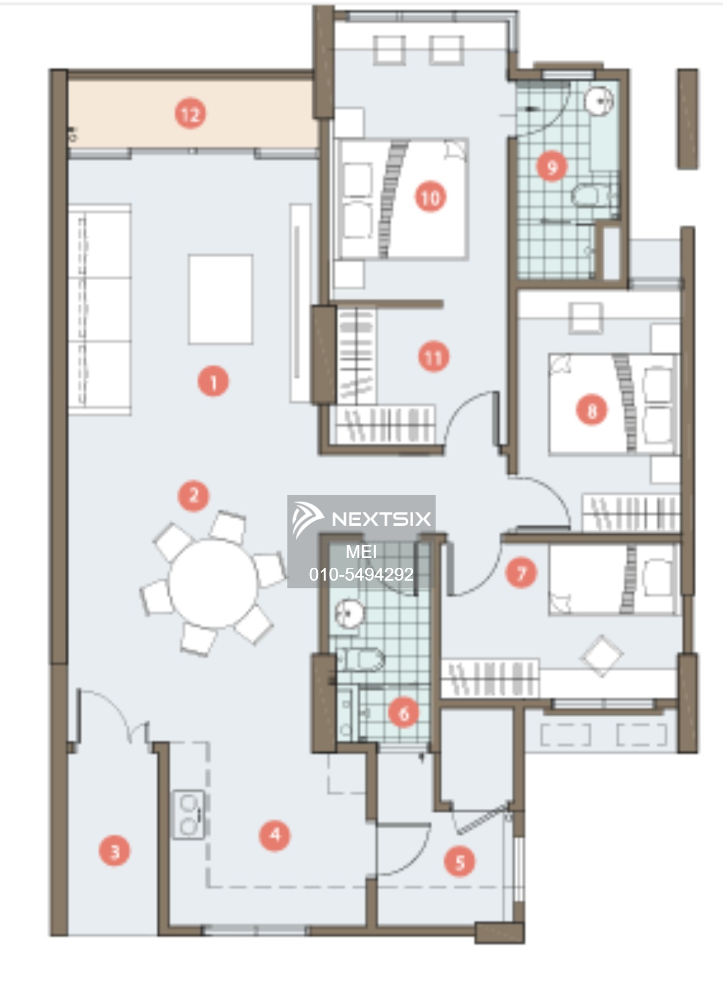 Condominium floor plan - Image 1