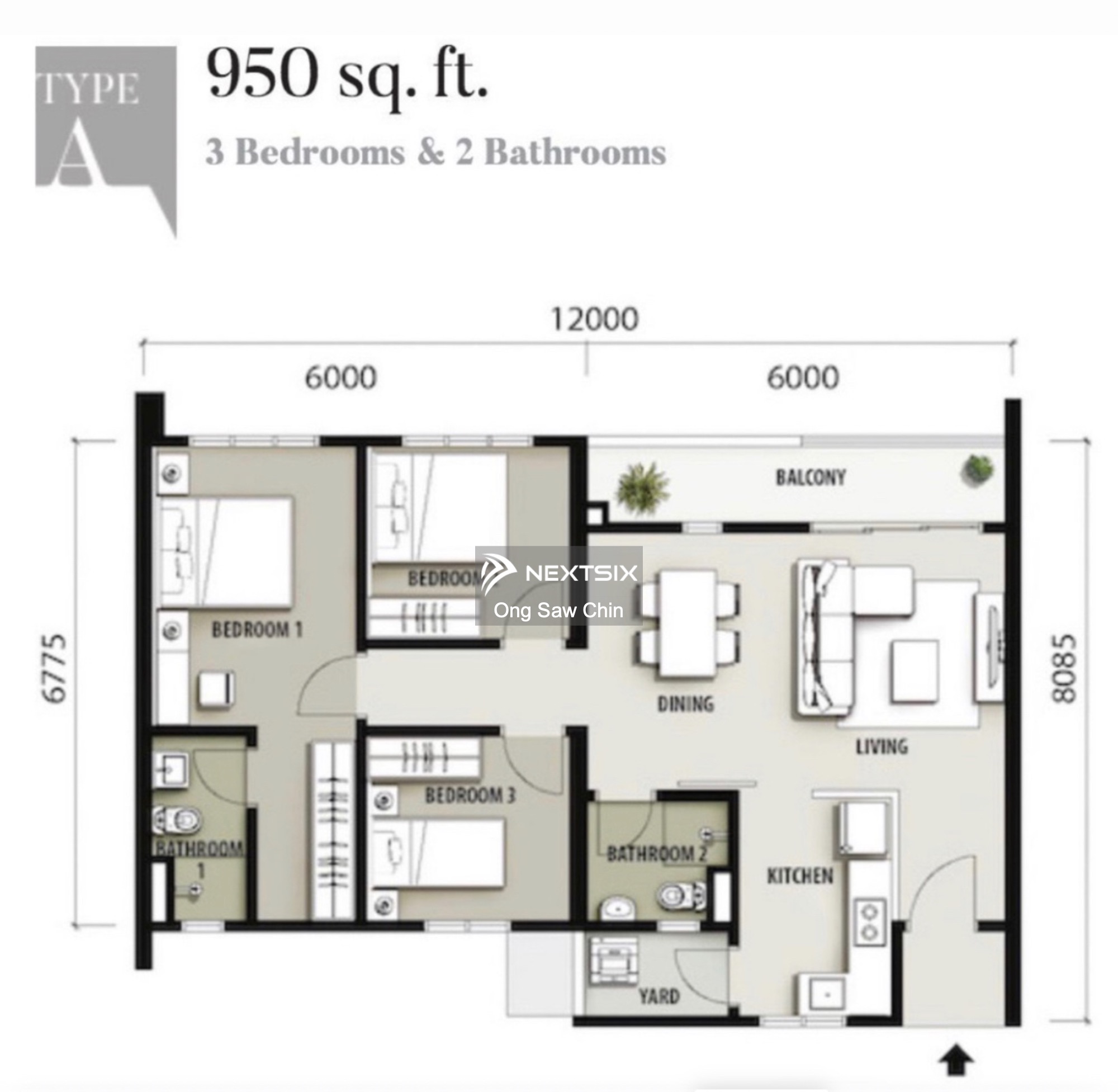 Condominium floor plan - Image 1